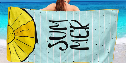 Toalla de playa de microfibra de alta calidad 140 cm x 70 cm. Diseño a prueba de arena de secado rápido.
