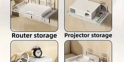 Estante de Pared Acero Inoxidable sin Perforación Organizador Ahorrador de Espacio multiples usos