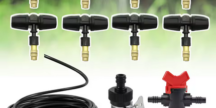 Kit de rociadores de nebulización de 10M, sistema de riego automático, riego por goteo, Kit completo, sistema de riego de jardín