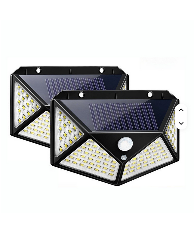 Luz LED con sensor de movimiento humano y botón interruptor. Lámpara de pared solar IP65 Luz de jardín al aire libre impermeable