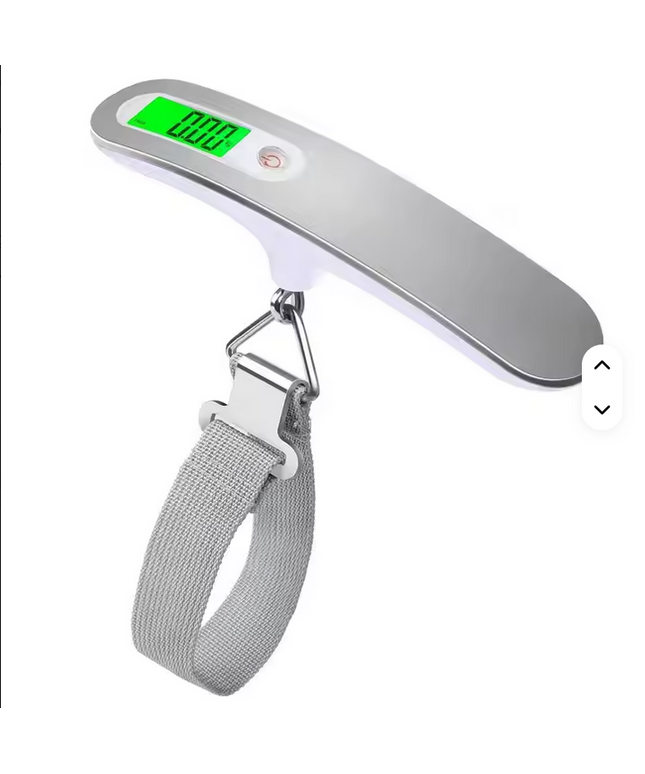 Balanza portátil de acero inoxidable pesaje electrónico de viaje hasta 50KG