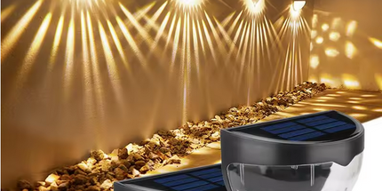 Luz led solar de pared impermeable brillante vallado de luz al aire libre