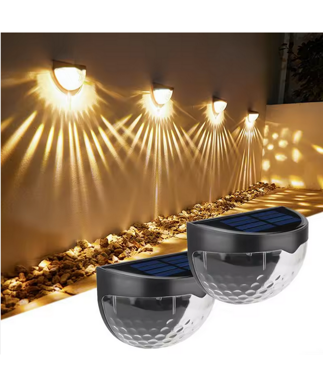 Luz led solar de pared impermeable brillante vallado de luz al aire libre