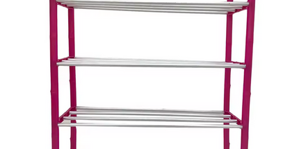 Organizador de zapatos multifuncional para el hogar, de 4 niveles , tubo de Metal y plástico plegable, armario