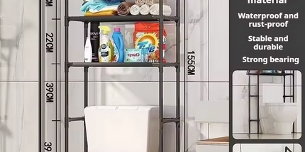 Estante de almacenamiento de pie para el baño de varios pisos