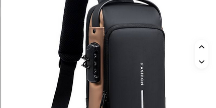 Mochila mediana con lazo cruzado de pecho ANTIRROBO con USB y candados de seguridad. Muy resistente