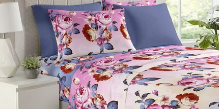 Juego de sabanas de 6 piezas 85 gs. Medida King doble plaza. Sábana con elástico 195*200 cm. Sábana lisa 255*270 cm. 4 fundas de 50*100 cm. VARIOS ESTILOS