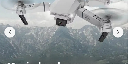 Dron E88PRO Negro plegable con doble cámara y control remoto, despegue y aterrizaje fácil con un solo clic, cuadricóptero de control remoto