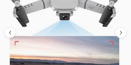 Dron E88 Blanco Drone plegable con doble cámara y control remoto, despegue y aterrizaje fácil con un solo clic, cuadricóptero de control remoto