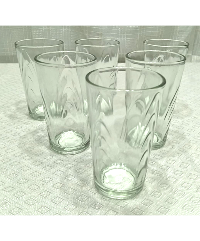 Vasos de Vidrio Caroline. Juego de 6 vasos