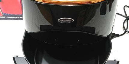 Freidora de Aire AIR FRY de 5.5 litros con PERILLAS DE REG. de temp para distintos alimentos. Colores Rojo y negro