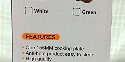 Anafe SILVER CRESTS 1500watt con regulador de intensidad