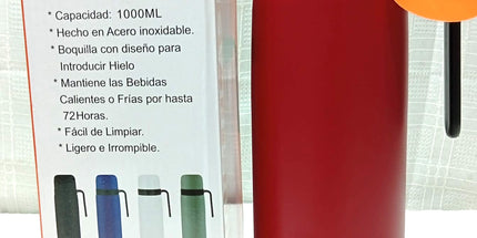 Termo de 1 litro KALPANA de acero inoxidable con tapabaso 72 horas mantiene frio o caliente
