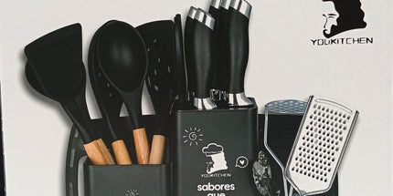 Utensillos de cocina set de 24 unidades con contenedor. De gran calidad