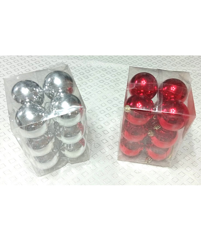 Caja de 12 adornos redondos navideños