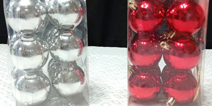 Caja de 12 adornos redondos navideños