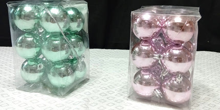 Caja de 12 adornos redondos navideños