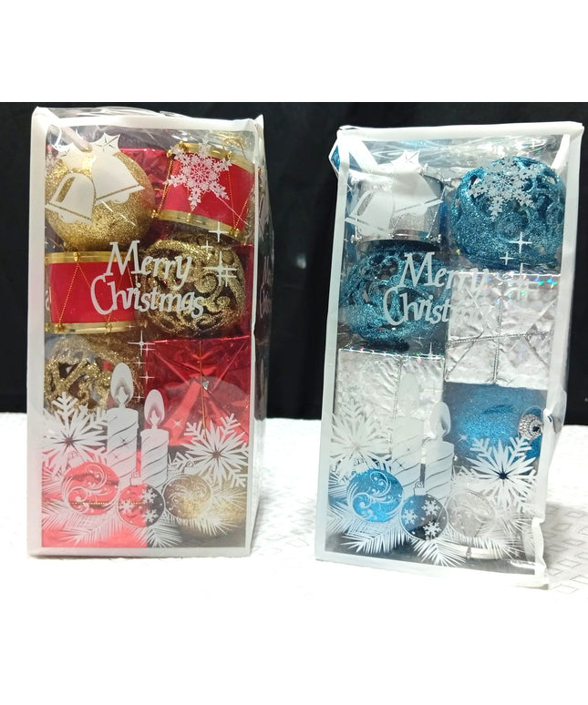 Caja con 16 adornos variados navideños