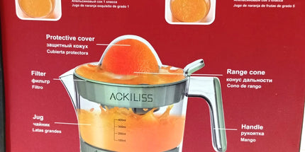 Exprimidor eléctrico de citricos ACKLILIS de 400 ml con diseño italiano