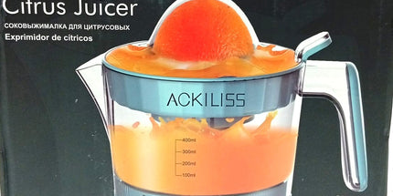 Exprimidor eléctrico de citricos ACKLILIS de 400 ml con diseño italiano