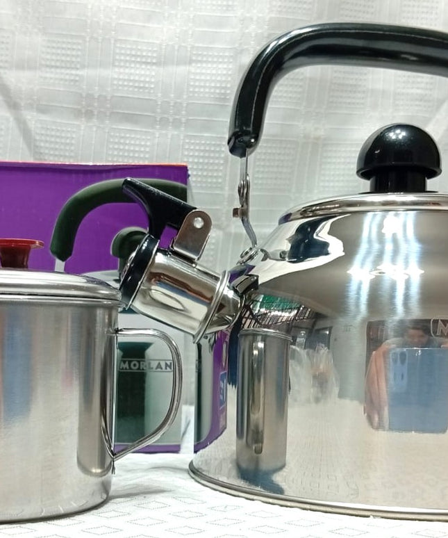 Pava silvadora 3.8 litros de acero inoxidable con jarro de acero con tapa