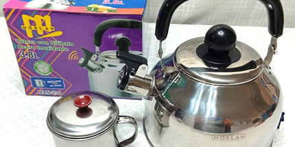 Pava silvadora 3.8 litros de acero inoxidable con jarro de acero con tapa