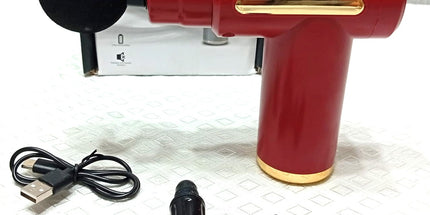 Masajeador tipo pistola con accesorios de recambio muy resisitente 25Watt