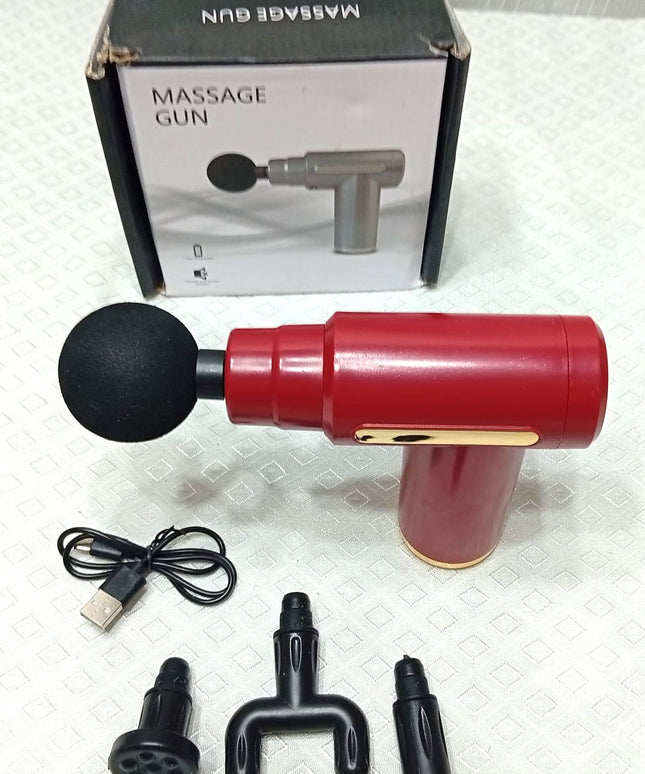 Masajeador tipo pistola con accesorios de recambio muy resisitente 25Watt