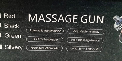 Masajeador tipo pistola con accesorios de recambio muy resisitente 25Watt