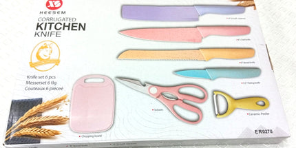 Juego de utensillos HESEN de cocina con cuchillos 8 piezas
