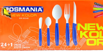 Juego de cubiertos Rosmania caja de 25 piezas en distintos colores