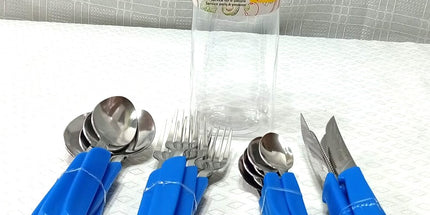 Cubiertos Sweetza 26 piezas con mango de plástico duro TUBO