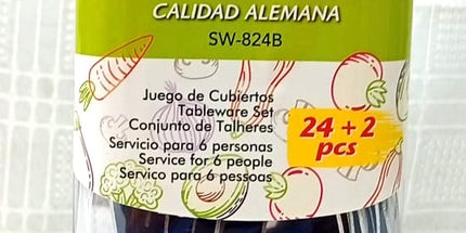Cubiertos Sweetza 26 piezas con mango de plástico duro TUBO