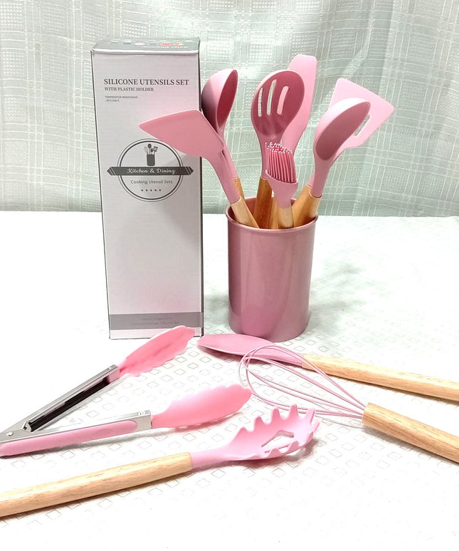 Utensillos de cocina de silicona de 12 piezas