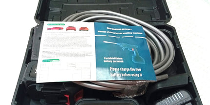 Hidrolavadora manual con doble batería recargable para limpieza de autos y del hogar