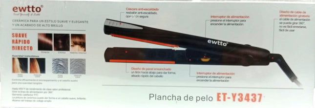 Plancha de pelo profesional Ewtto ET- Y 3712