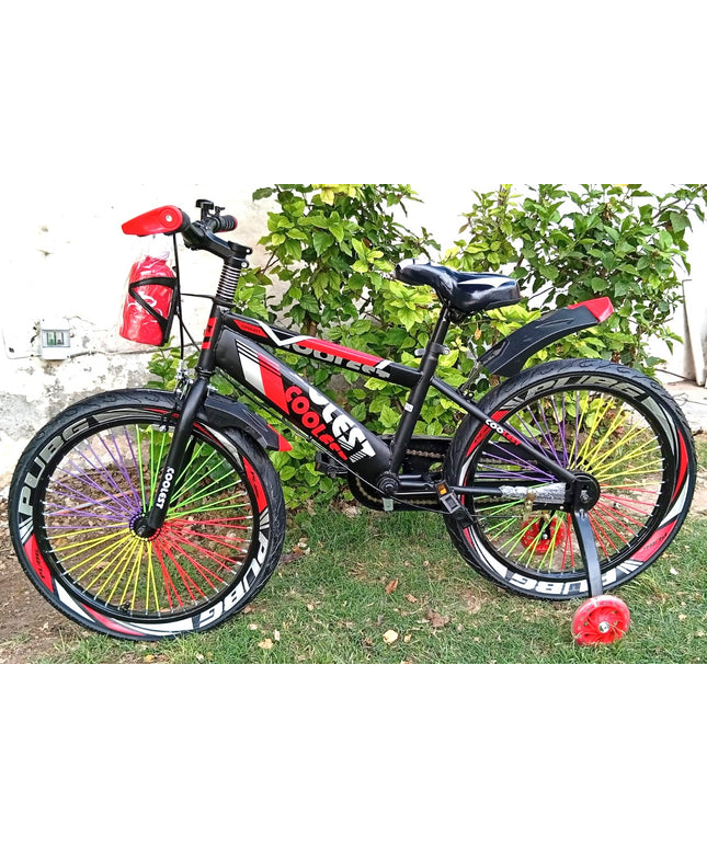 Bicicleta para niños y jovénes con ruedas de apoyo .Rodado 20 completa con acessorios