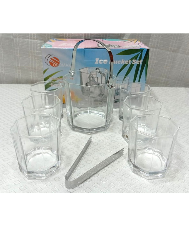 Hielera y 6 vasos OROMAX