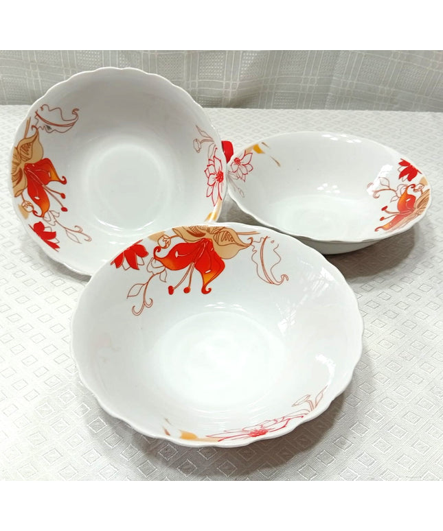 Set de 3 ensaladeras de ceramica estampada