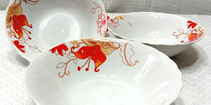 Set de 3 ensaladeras de ceramica estampada