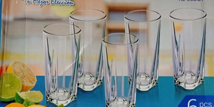 Vasos Kalpana reforsados set de 6 - 325 ml
