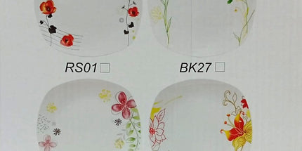 Juego de vajilla OROMAX platos y tazas de porcelana con motivo floral 30 piezas