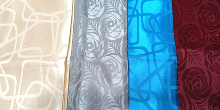 Manteles brillo sedosos de colores varios 1.40 x2.00 metros