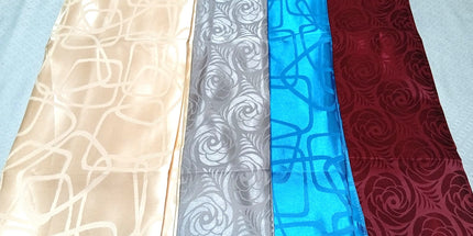 Manteles brillo sedosos de colores varios 1.40 x2.00 metros