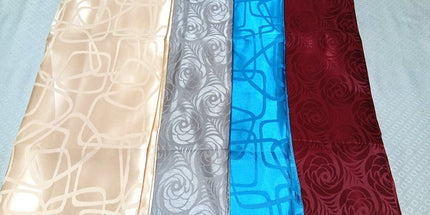 Manteles brillo sedosos de colores varios 1.40 x2.00 metros