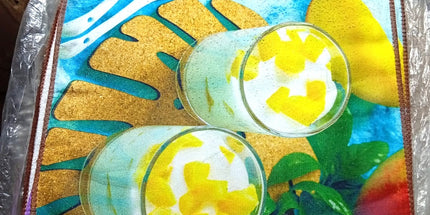 Individuales de tela estampados tipo repasadores grandes