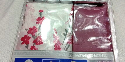 Cortina de baño doble con argollas de plástico reforzado con estilo de flores. Varios modelos