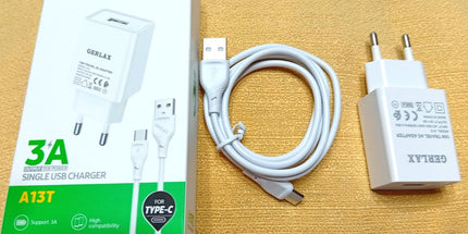 Cargador Tipo C GERLAX 3A carga rapida