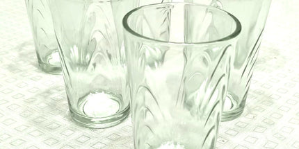 Vasos de Vidrio Caroline. Juego de 6 vasos