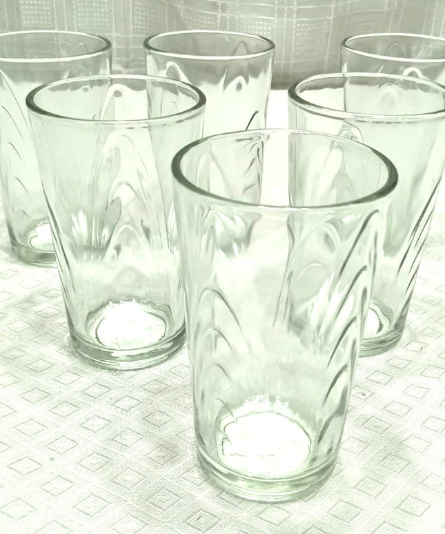 Vasos de Vidrio Caroline. Juego de 6 vasos